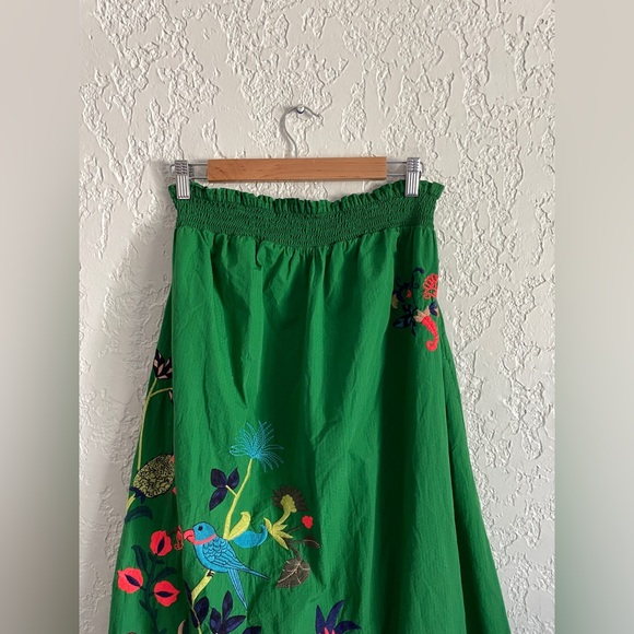 Anthropologie RARE Strapless Ruffled Floral Embroidered Maxi Dress - XS - Picture 6 of 9